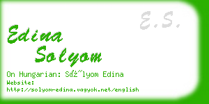 edina solyom business card